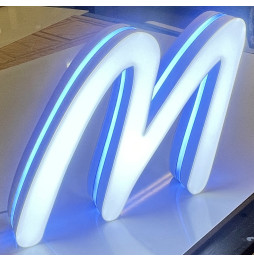 Illuminate Custom 3D LED perforated Letters in Gold