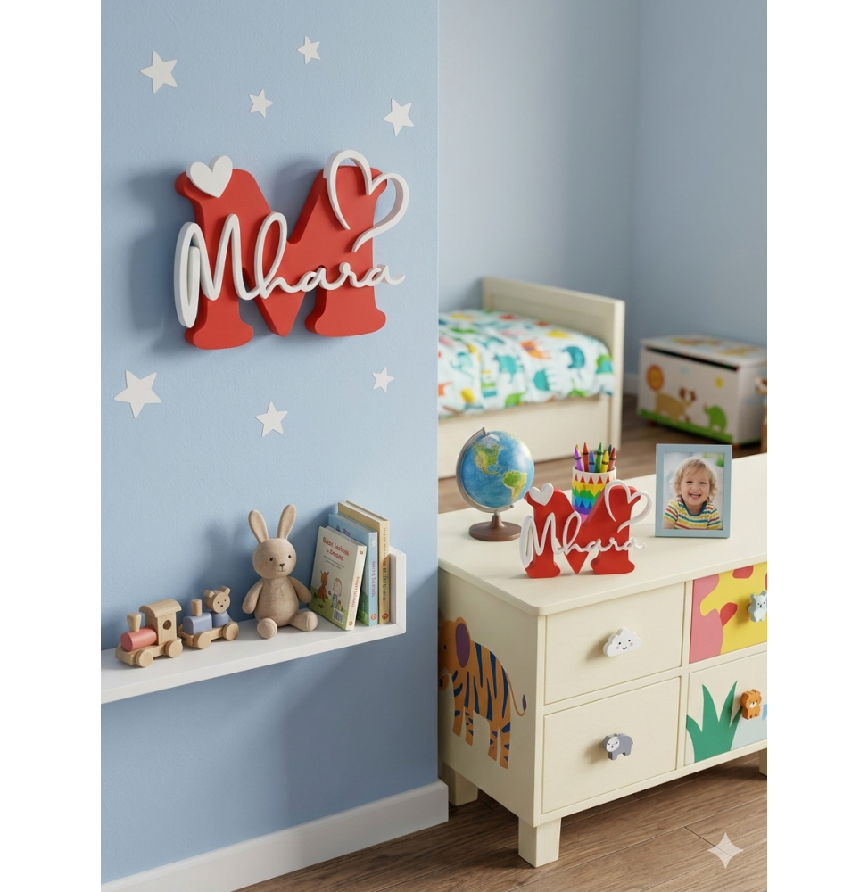 Personalized 3D Name and Initial sign