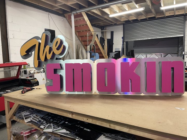 Burger Van Roof Top Sign